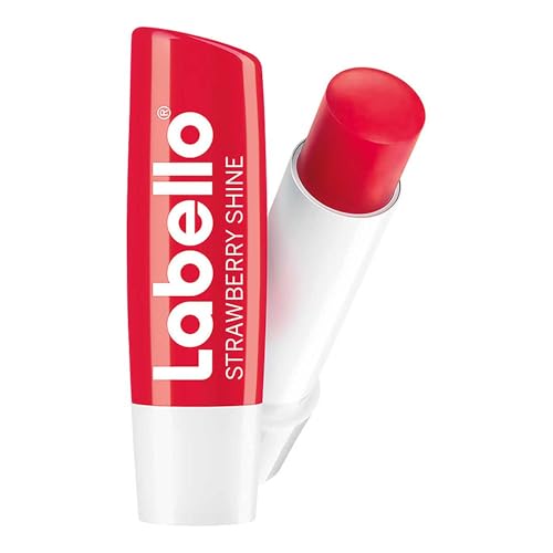 LABELLO Bálsamo labial con color Fresa (4.8g) protector labial con Vitamina E libre de aceites minerales + Bálsamo labial Med Repair (4.8 g) + Bálsamo labial con color Cereza (4.8g)