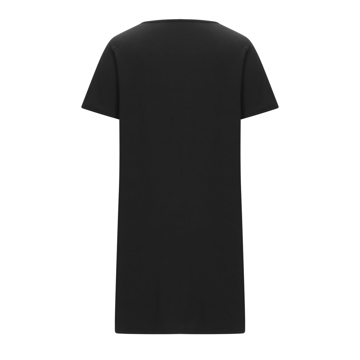 Batas ligeras para mujer, ropa de estar por casa cómoda, bata con cremallera en la parte delantera, vestidos de casa de manga corta, ropa de dormir holgada Black XX-Large