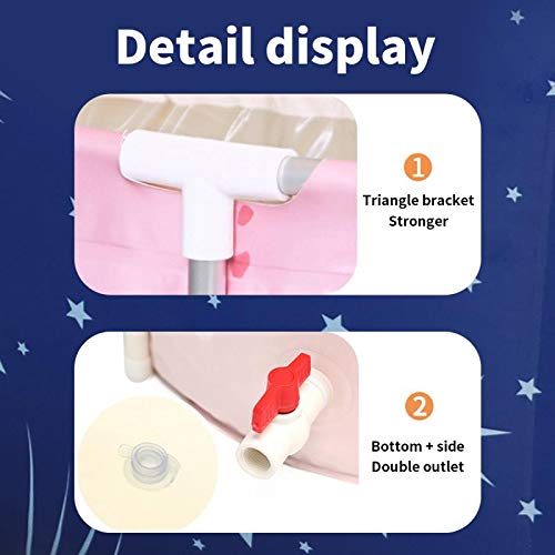 Tina Plegable Portátil XL Blue Sky con Espuma Térmica para Mantener Temperatura