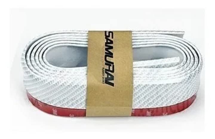 Spoiler Universal Vmingo Fibra Carbono Blanco Flexible Lip Samurai