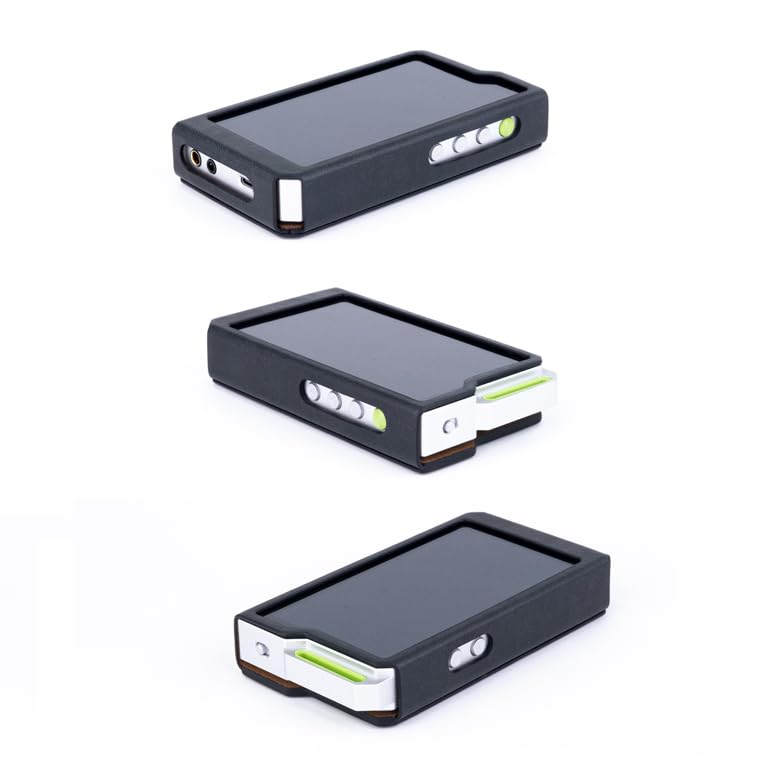 MITER - Funda para HiBy R4, Hecha a Mano de Piel sintética sintética para hibyr4 (Negro)