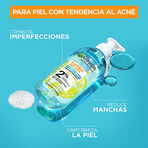 Kit Garnier Las Favoritos del Mariana - Express Anti Imperfecciones Gel Limpiador con Ácido Salicílico + Crema Facial Hidratante Matificante en Gel