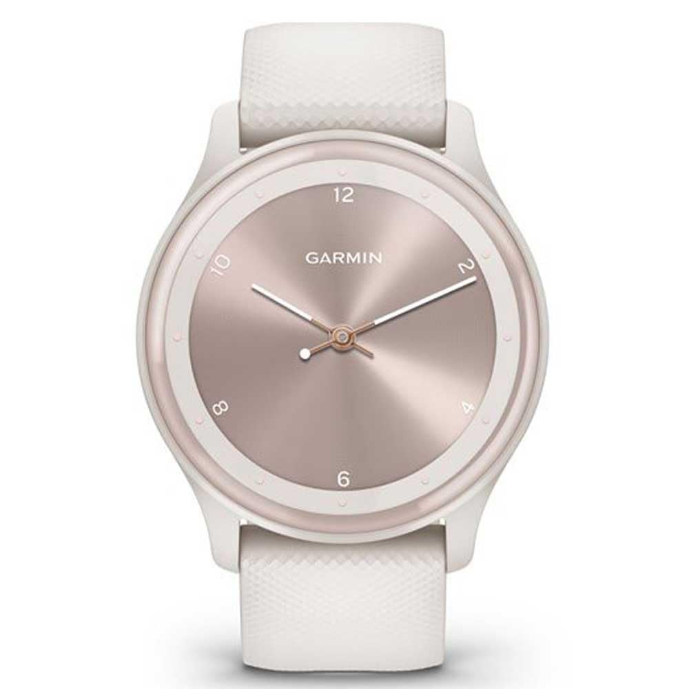 Garmin vivomove Sport, Reloj Inteligente híbrido, características de Salud y Bienestar, visualización táctil, Color Blanco