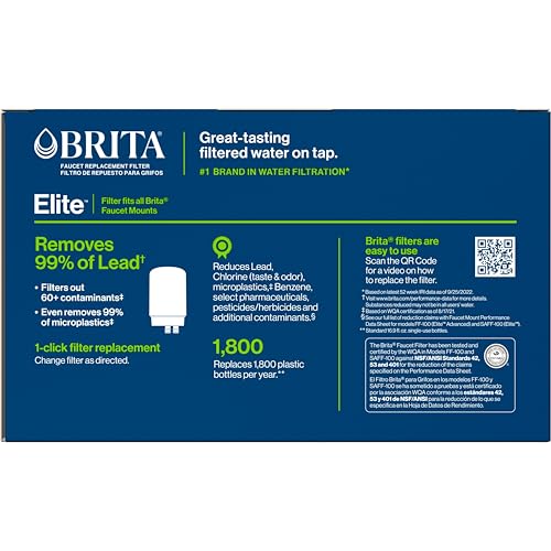 Brita Filtros de agua de repuesto básicos, blanco, 3 unidades
