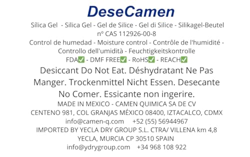 Absorbedor de Humedad Gel de Sílice 50gr Con Indicador de Humedad