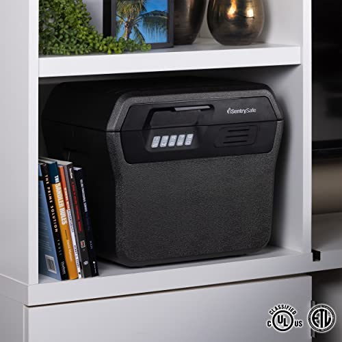 SentrySafe Fire and Water Safe, Fire Resistant File Safe with Digital Lock, 0.66 Cubic Feet, FHW40300,Charcoal Grey,Large