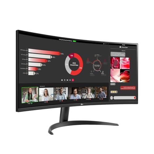 LG Monitor Curvo Ultrawide 34" 100Hz VA HDR, 34WR50QK (3440 x 1440), 5ms GtG, Contrast Ratio 1500a1