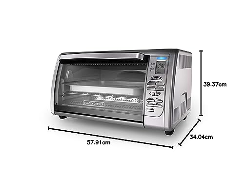 Black & Decker CTO6335S Stainless Steel Countertop Convection Oven, Silver