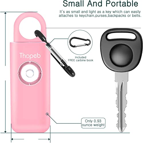 Alarma de Seguridad Personal para Mujer, Luz LED Estroboscópica, Sirena de 130 dB para Universidades