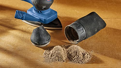 BOSCH GSS12V-40N Lijadora de acabado orbital sin escobillas de 12 V Max con bolsa para polvo, 1/4 y 1/3 hoja (herramienta desnuda)
