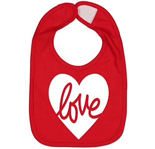 Baberos Aiden's Corner Rojo Corazón de Amor para Bebé