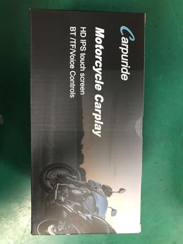 Carpuride W603D - visualización GPS Carplay para motocicleta, inalámbrica CarPlay y Android Auto para Moto, con cámaras duales HD 1080P, control remoto, visualización táctil impermeable de 6.3