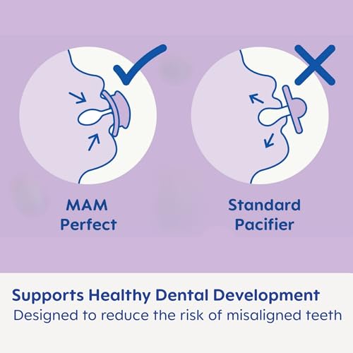 MAM Perfect Night 2 Piece Baby Pacifier, Unisex, 6+ Months