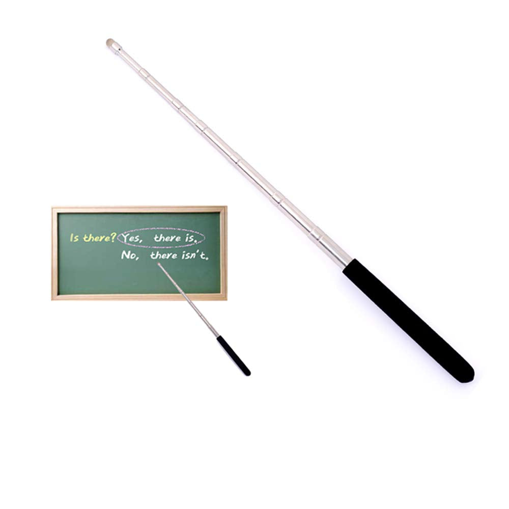 Puntero telescópico para maestro, puntero de enseñanza, puntero de pizarra blanca ampliable, con función de escritura a mano capacitiva, puntero de presentador de entrenador de profesor, extendido a 39 pulgadas (naranja)