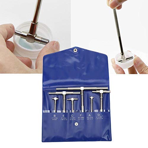 Juego de calibradores telescópicos, calibre de diámetro interior ajustable de 8 mm a 150 mm, 6 piezas de micrómetro telescópico, calibradores de herramientas de medición, calibradores de calibre de