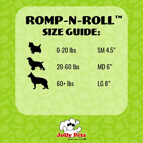 Jolly Pets Romp-n-Roll - Juguete para Perro con Cuerda y Bola, 6 Pulgadas/Mediano, arándano, número de Modelo: 606 BB