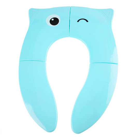 Asiento de Inodoro FTVOGUE Búho Plegable Portátil con Alfombrillas Antideslizantes para Niños