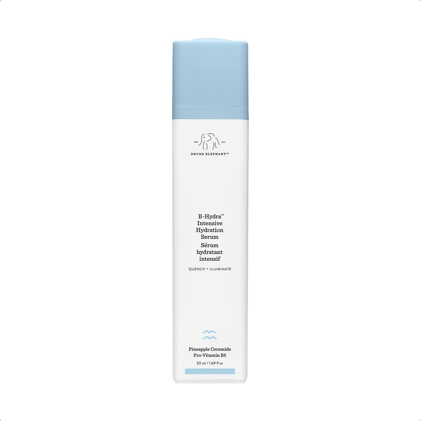 Drunk Elephant dúo hidratante completo con gel de hidratación intensiva B-Hydra (50 ml) y aceite facial de lujo Virgin Marula (30 ml)