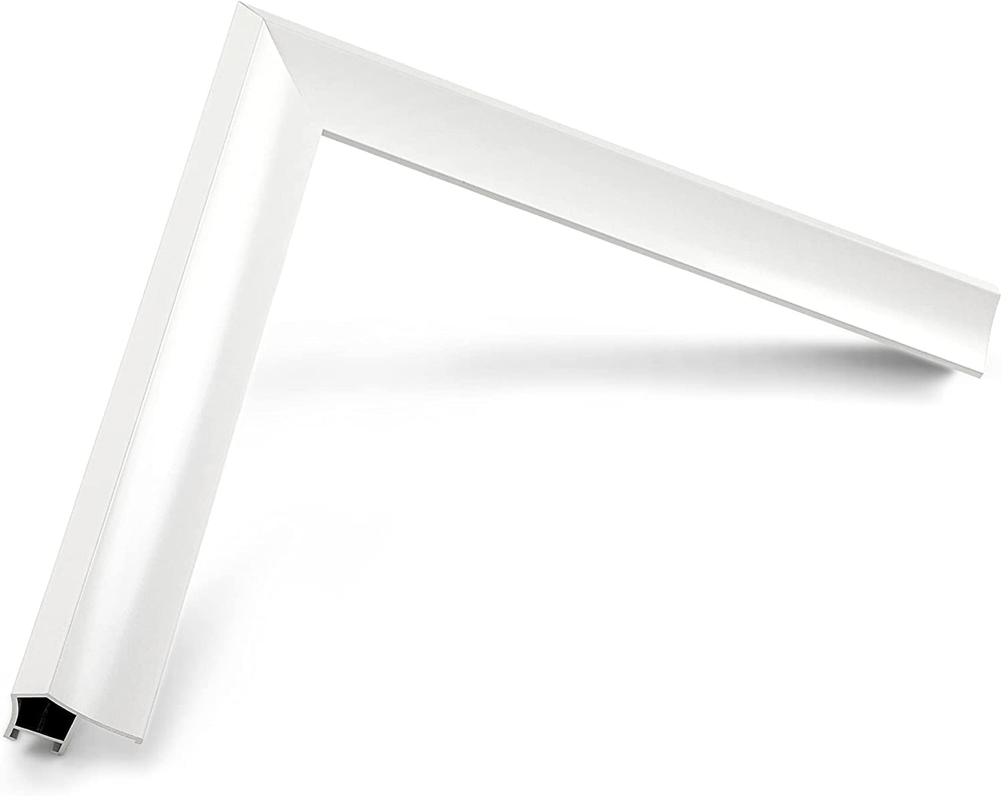 Marco My TV Deco - Marco de TV de aleación prismático, bisel blanco puro, compatible solo con Samsung The Frame TV (32 pulgadas, se adapta a Frame TV 2021-2025)