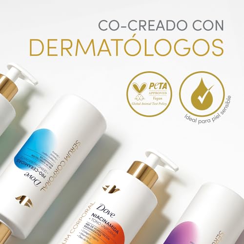 DOVE Sérum Corporal en Crema Dermo Hidratante con Pro-Ceramidas que recupera la suavidad y luminosidad de la piel desde el primer uso 400 ml