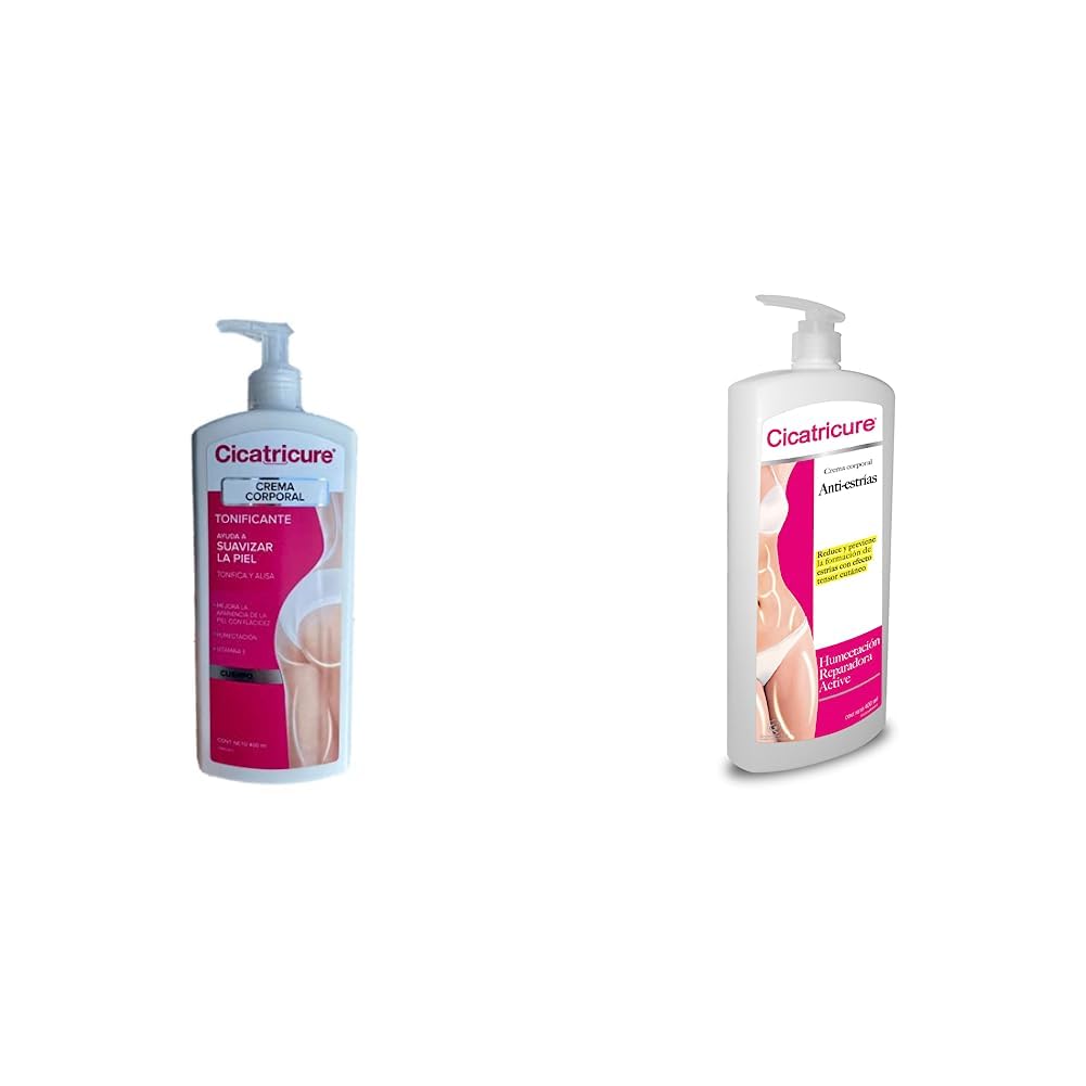 Cicatricure Crema Corporal Reconstrucción Epidérmica Reafirmante 400 ml + Crema Corporal ANTI ESTRÍAS,Humecatación reparadora, REDUCE Y PREVIENE con efecto de tensor cutáneo 400 ml