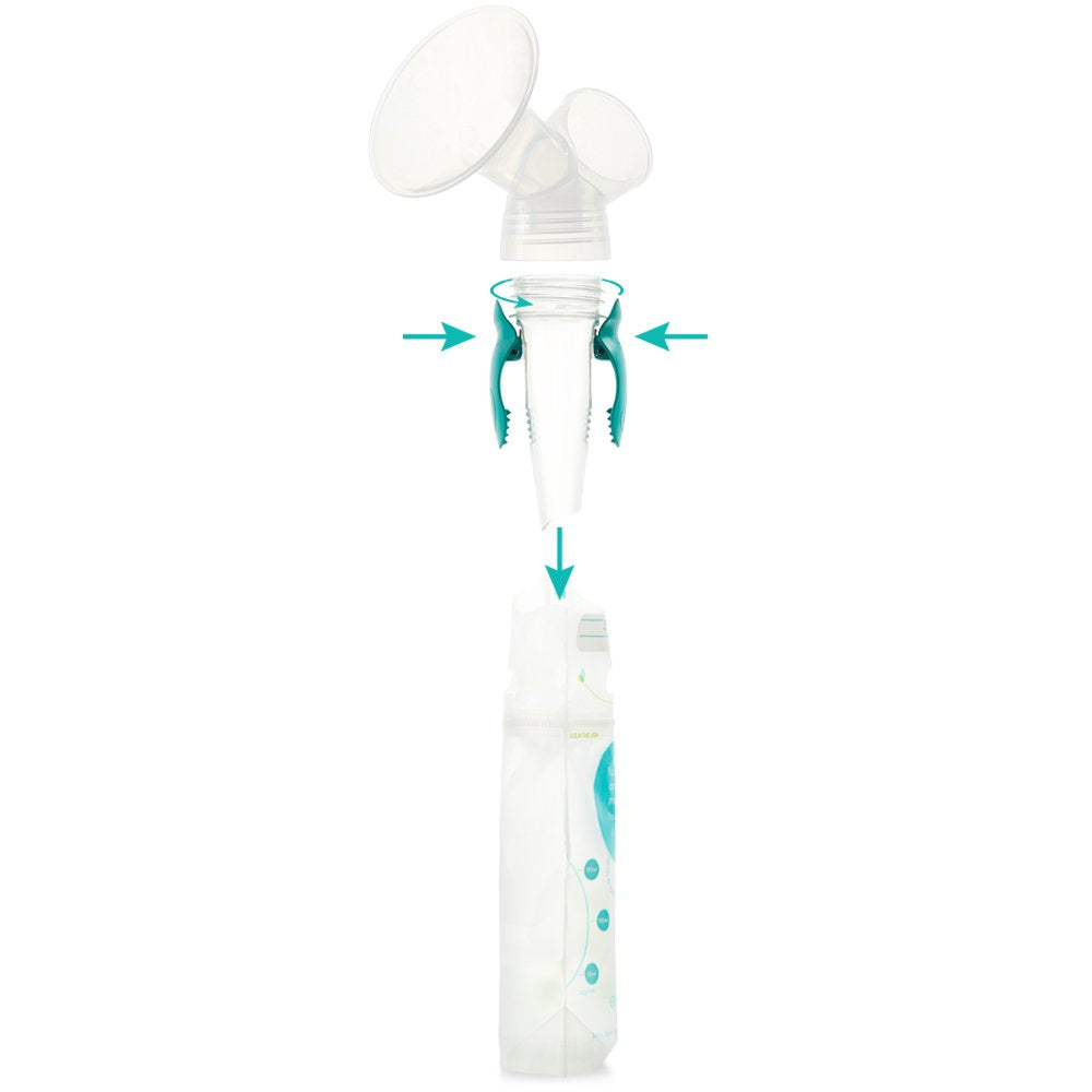 Adaptadores para Bolsas de Almacenamiento de Leche Materna Evenflo Feeding (2 Unidades)