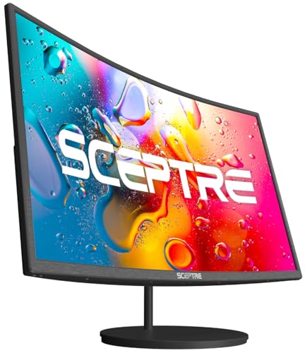 Monitor Gaming Curvo Sceptre Negro 24 Pulgadas 1080p R1500 sRGB 98%
