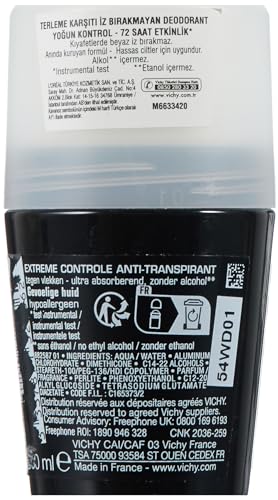 Desodorante Anti-transpirante Intensivo Roll-On 72H Vichy Homme 50ml