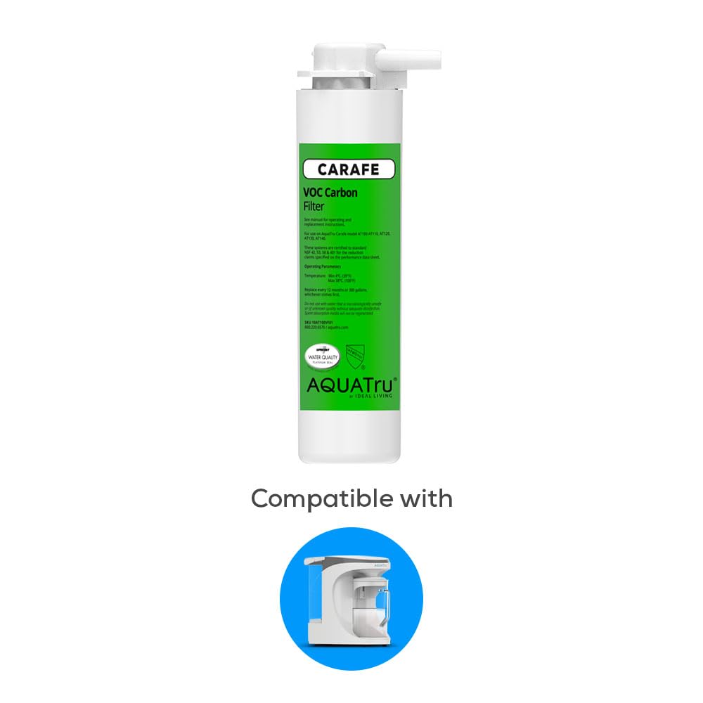 AquaTru - Filtro de repuesto de COV para jarra AquaTru con sistema de purificación de filtro de agua de ósmosis inversa para encimera AquaTru | Certificado para quitar PFAS y otros productos químicos