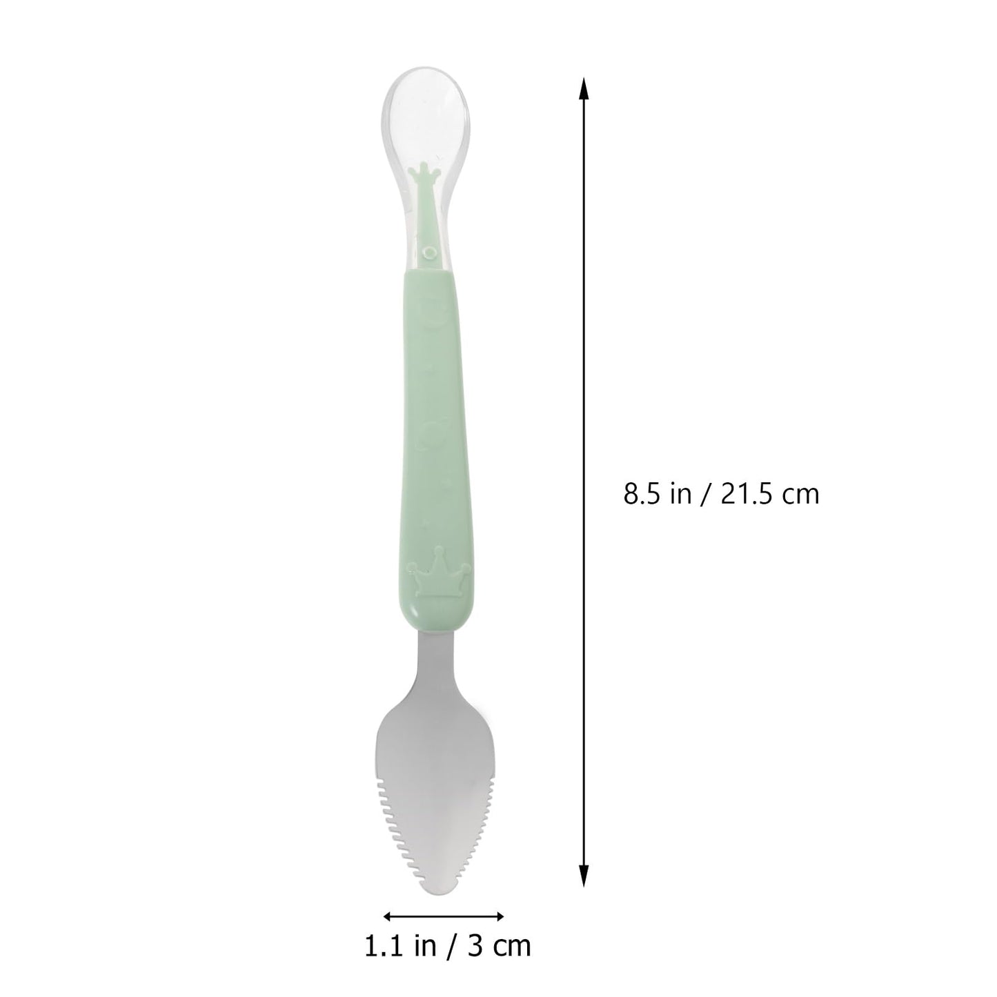 Ipetboom 1 Cuchara Para Pomelo Cuchara Con Borde Dentado Cuchara Para Cuchara Dentada Raspador De Raspador De Comida Para Bebé Cuchara Para Comida De Bebé Verde