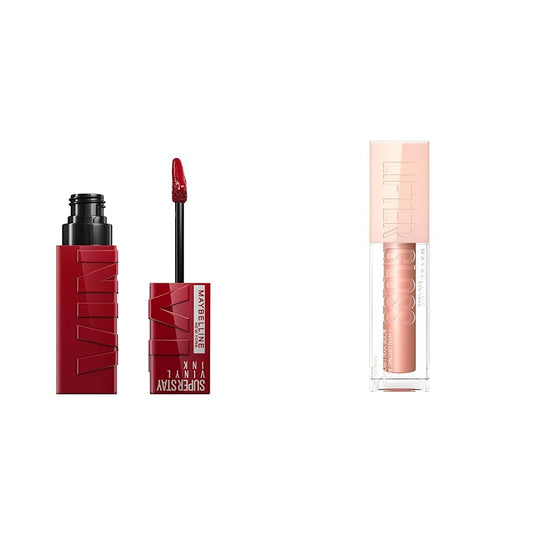 Labial líquido brillante Maybelline Super Stay Vinyl Ink Lippy + MAY LIFTER GLOSS STONE