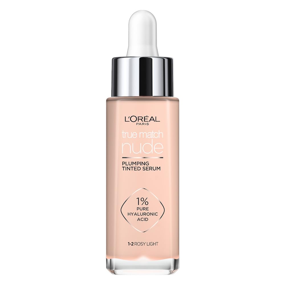 L'Oréal Paris Cosmetics True Match Serum Rellenador con Color Y Ácido Hialurónico, Tono 1-2 Rosy Light
