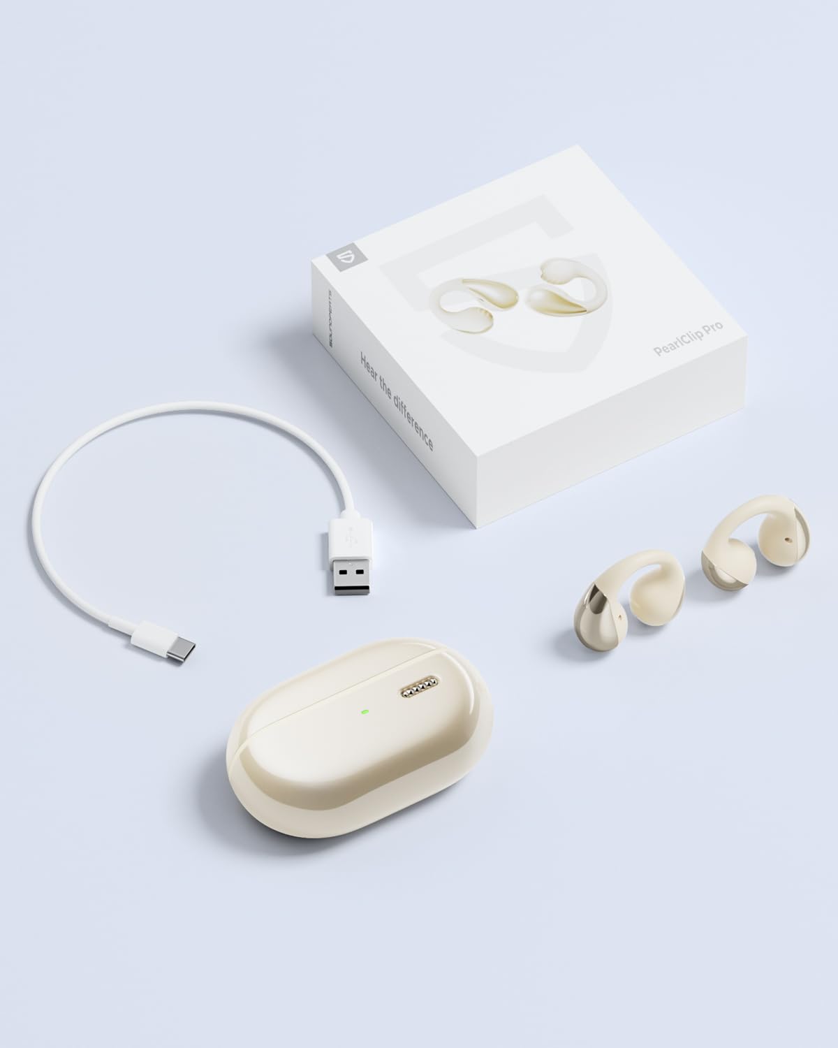 Audífonos Inalámbricos SoundPEATS PearlClip Pro Amarillo Open-Ear