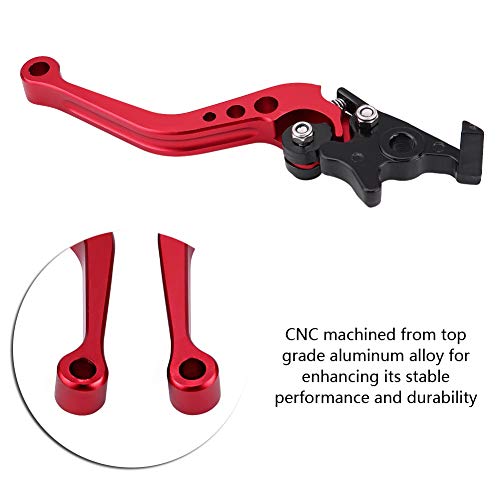 Palancas de Freno de Tambor de Motocicleta Yosoo Rojo CNC de Aluminio para Yamahas Suzukis
