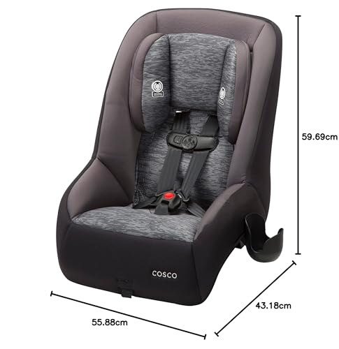 Cosco Mighty Fit 65 DX Convertible Car Seat, Heather Onyx Gray