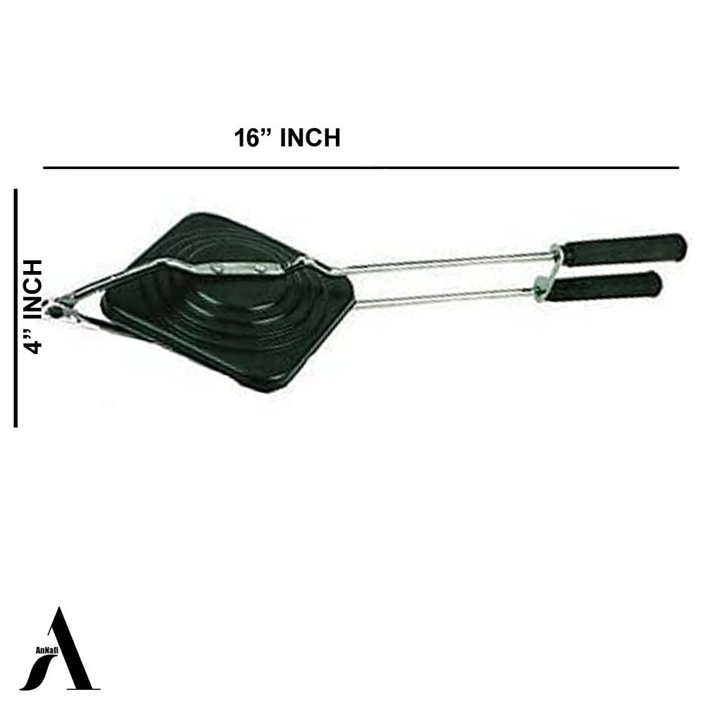 AnNafi® Sandwichera | Parrilla de prensa de sándwiches para gas y estufa, sartén antiadherente para sándwiches de queso a la parrilla calientes y crujientes y cubano, platillo volador de hierro fundido fácil de usar para fogatas exteriores