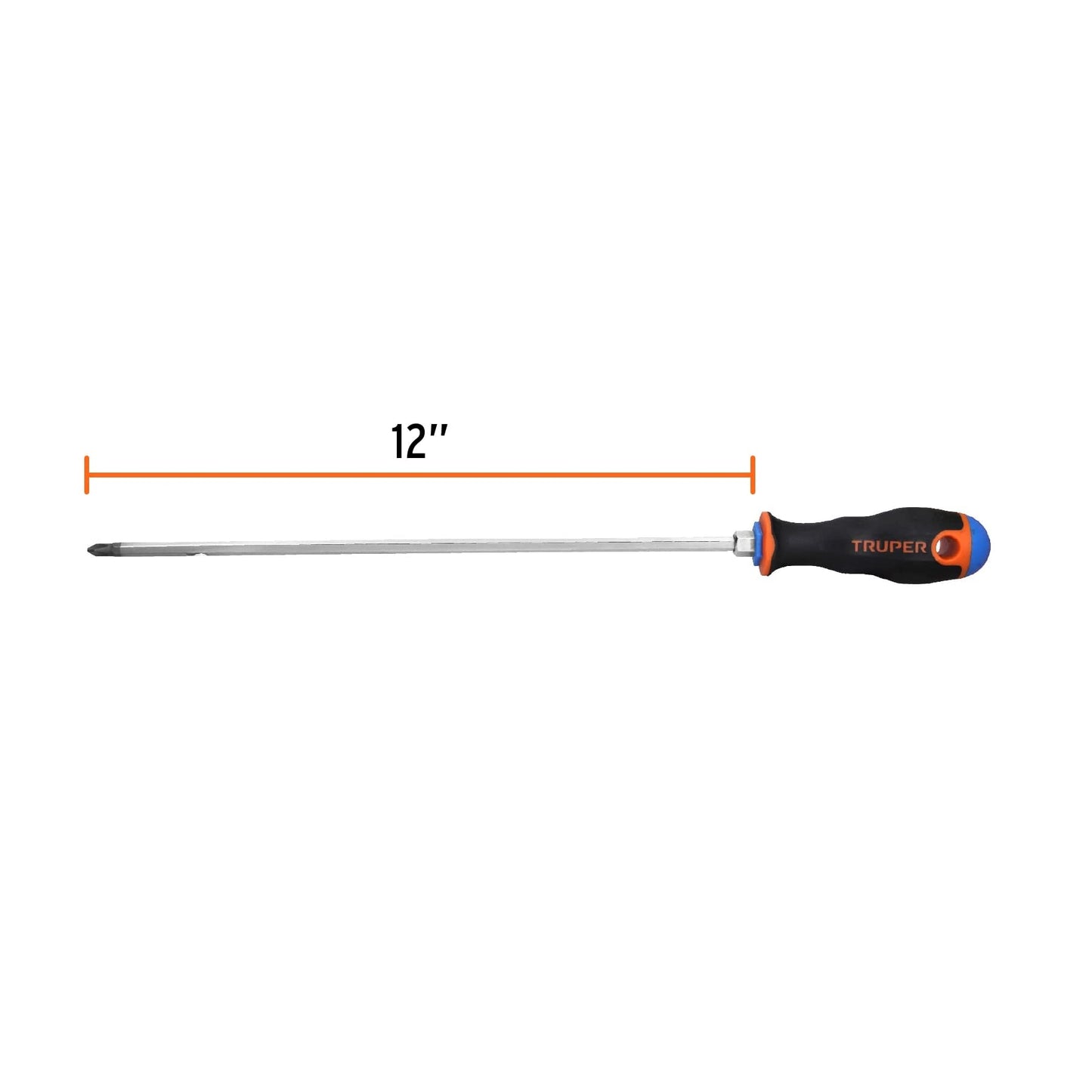 Desarmador de Cruz Truper Naranja Mango Comfort Grip