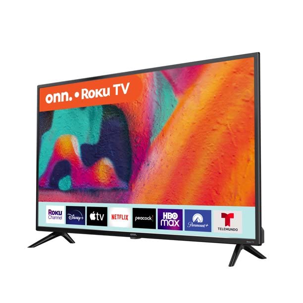 onn Television de 40″ Class Full HD (1080P) LED Roku Smart TV HDR Compatible con Netflix, Youtube, Disney+, Apple TV- 100058007 (Reacondicionado)