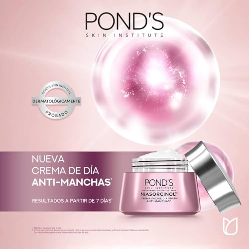 POND'S Crema Facial Antimanchas* Día Bright Miracle Ultimate Clarity con Niasorcinol y FPS 30**, uso de día para una piel luminosa y tono uniforme 50 g