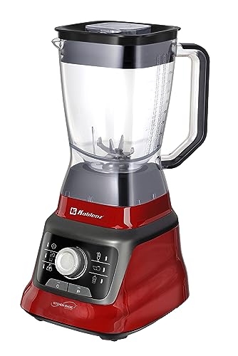 Koblenz Licuadora Profesional LKM-9608 PRO, 1400 Watts, Velocidad Ajustable, 6 programas y Función de Pulso, Ultra Silenciosa, Vaso Plástico de 2 L, Vaso Portátil de 900ml, Más Accesorios, Color Rojo