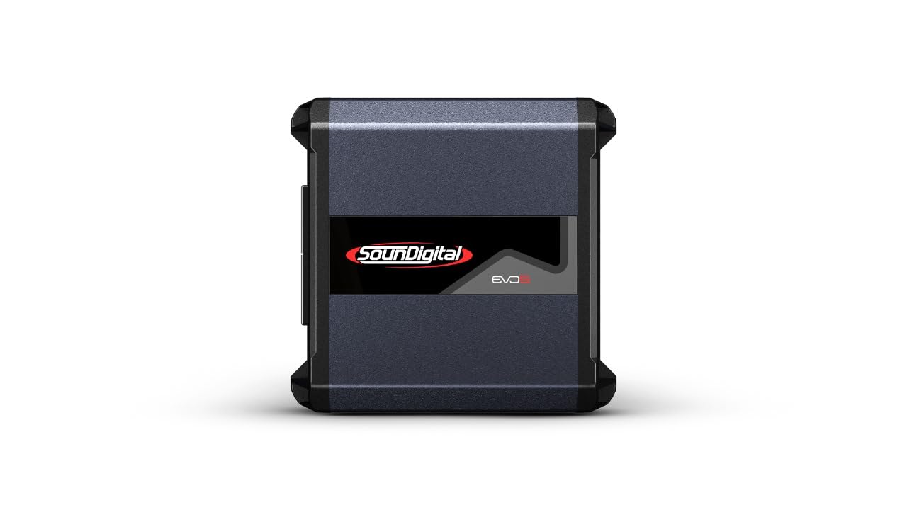 Amplificador de Rango Completo SounDigital Gris EVO5 400.2-2 Canales 400 Vatios RMS 4 Ohmios para Coche