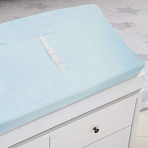 Cubrecolchón Ajustado Chenille Heavenly Soft American Baby Company Azul para Niño y Niña