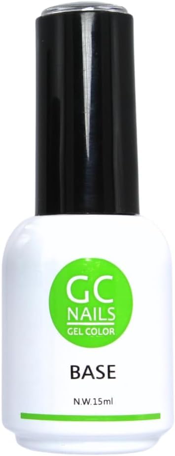Gc Nails Gel Nails Set de Esmaltes para Aplicación Completa Base Top Gel Bond 1 Deshidratador Bond 2 Adherente y 3 Rubbers Transparente Rosa y Rojo para Uñas Acrílicas o Gelish