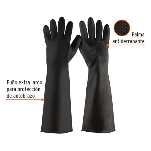 Guantes de Látex Truper M Uso Industrial puño Extralargo