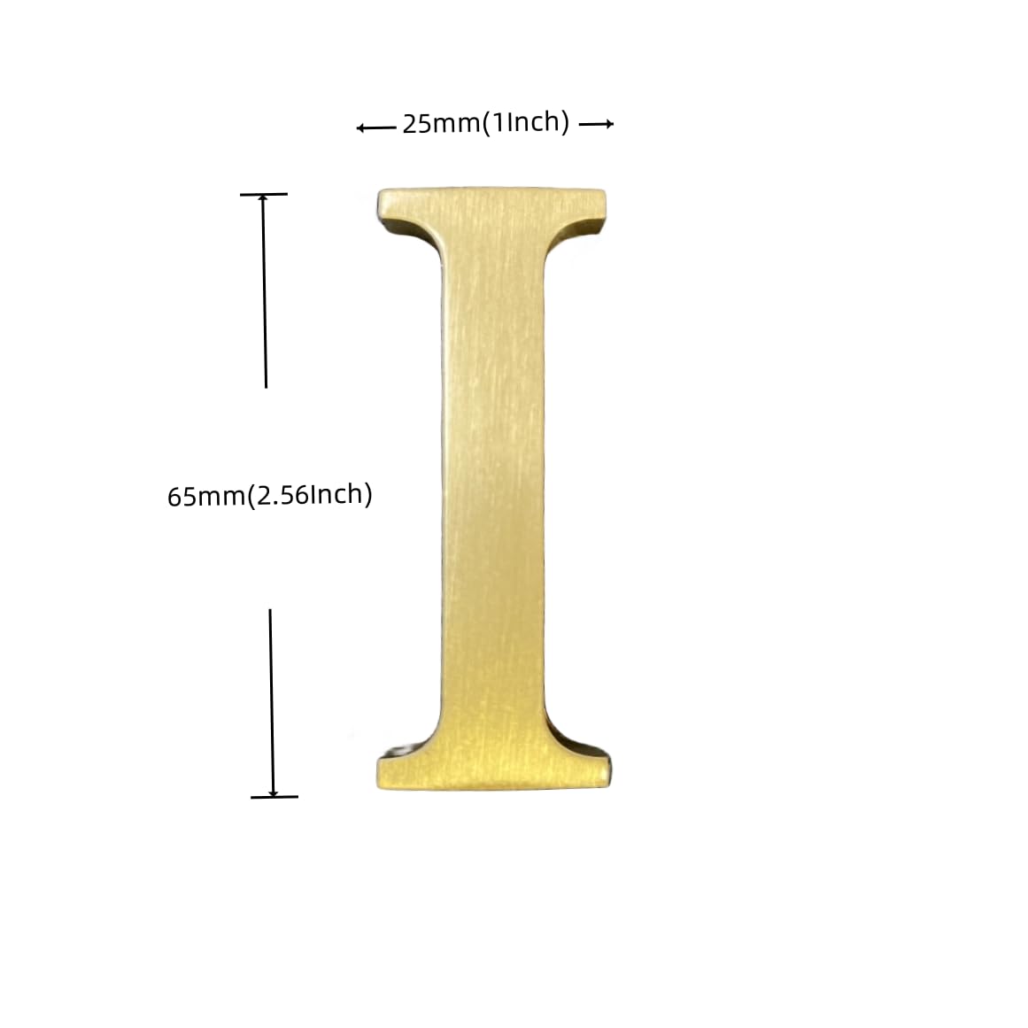 Pegatina de Latón Soild Letras Inglesas de Metal Autoadhesivas Números de Puerta Decoración