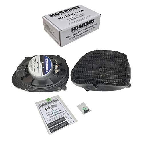 Hogtunes 3572-AA - Altavoces frontales de 5 x 7 pulgadas con parrillas (paquete de 2), se adapta a los modelos Harley-Davidson Road Glide 1998-2013