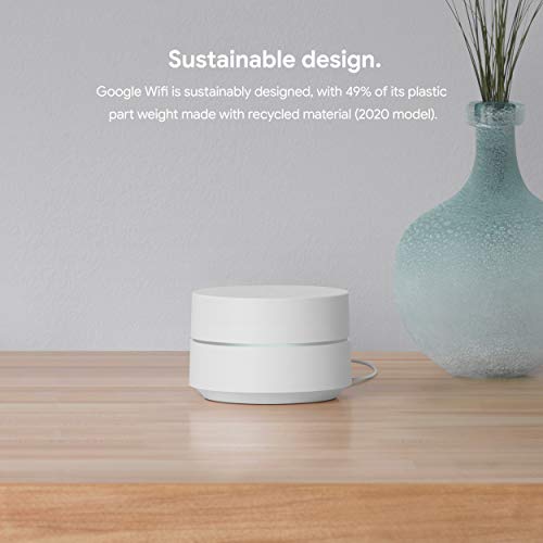 Google WiFi AC1200 - Sistema WiFi de Malla - Enrutador WiFi - Cobertura de 1500 pies Cuadrados - 1 Paquete
