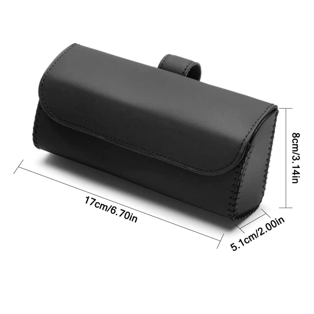 ANNTHOR Soporte para anteojos de Sol para el Coche con Cierre magnético, Estuche de Gafas para Coche Visera, Funda Magnética de Cuero para Gafas de Sol, Estuche para Gafas del Sol