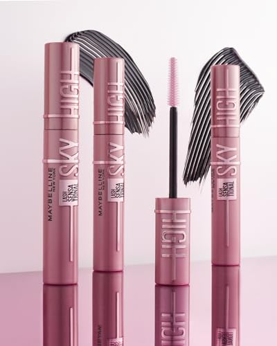 Maybelline, Mascara de pestañas lavable y brinda alargamiento Lash Sensational Sky High negro, 6ml