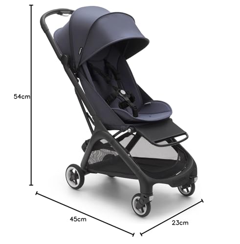 Bugaboo Butterfly - 1 Second Fold Ultra-Compact Stroller - Lightweight & Compact - Great for Travel - Stormy Blue